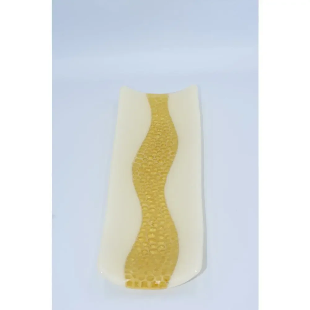 Christiane Karuna Santoro Studio Kiln-Formed Art Glass Channel Murini Plate